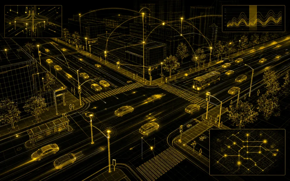 Smart-city ops wireframe visualization